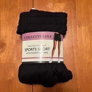 Collette Love Large Black Panty Lined Shorts